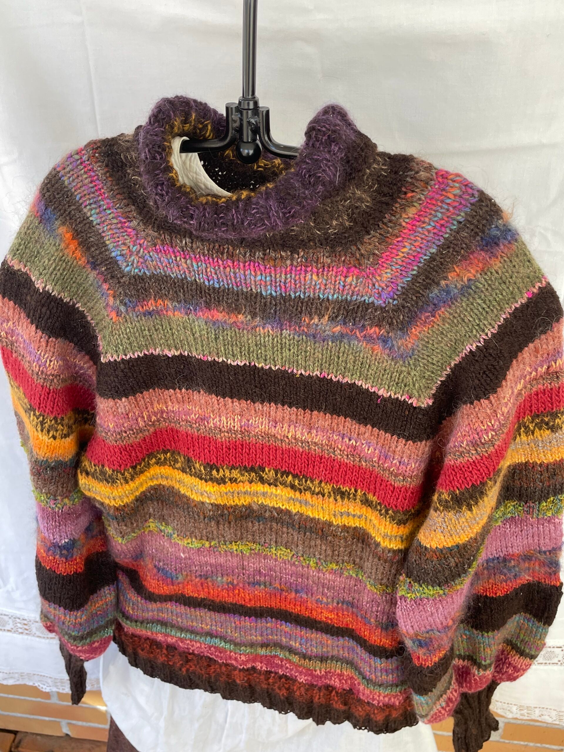 Jolie-laide, handknit sweater