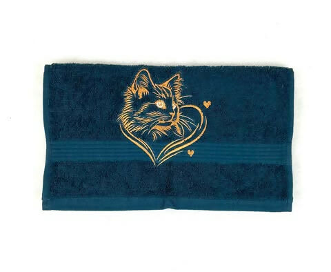 Frottéhandduk med katthuvud