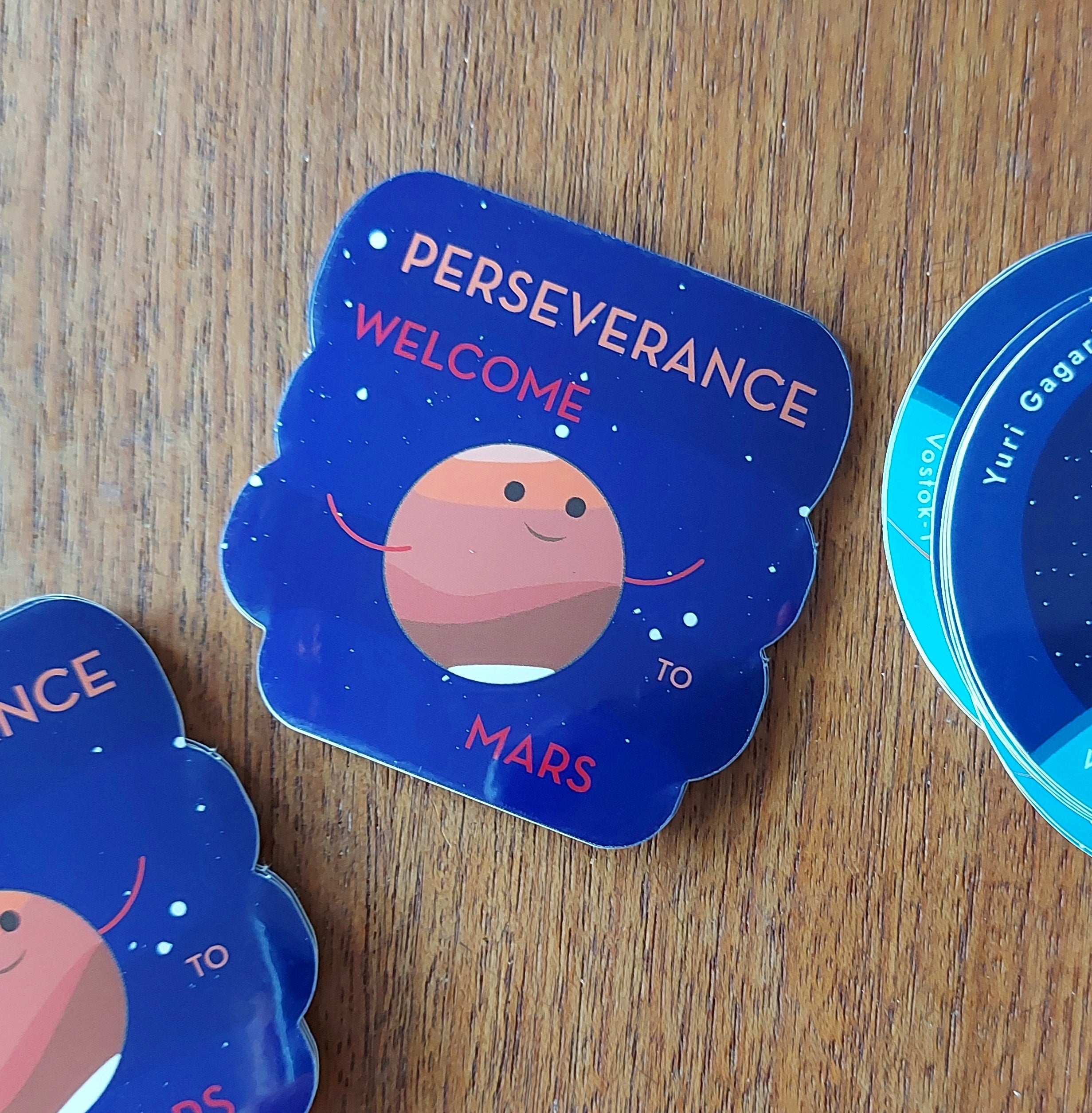 Klistermärke, Mars Perseverance Welcome to Mars, Cute/Gullig