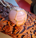 Halsband med rosenkvarts