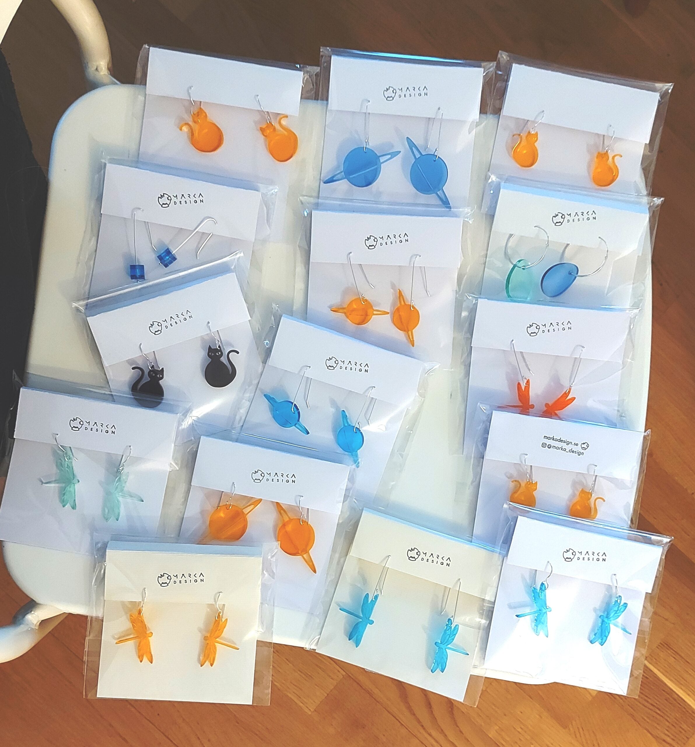 Örhängen (1 par), plexiglas och silver för RE:CRAFTED MARKNAD Sthlm