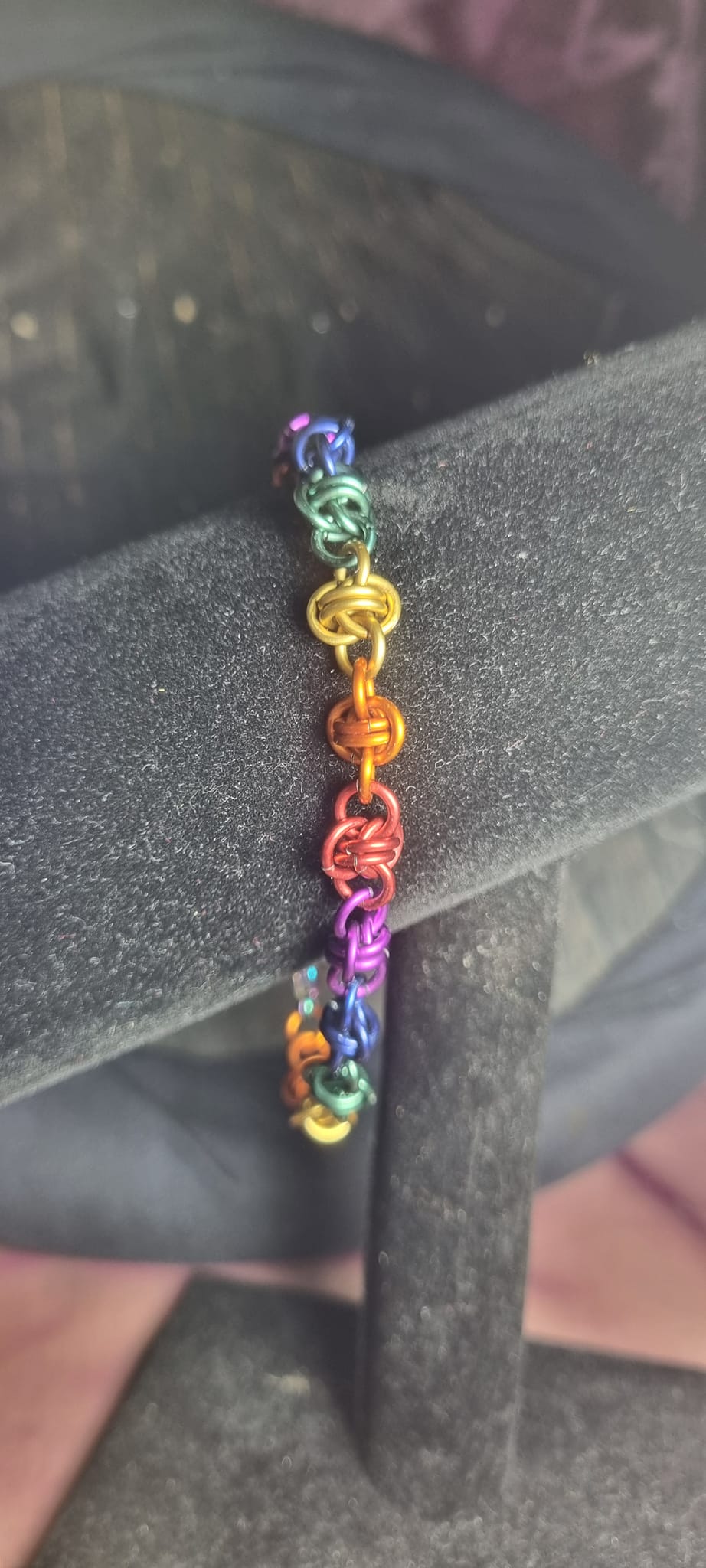 Tunn väv , barrel weave armband