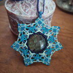 Halsband "mandala med labradorit"