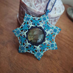 Halsband "mandala med labradorit"