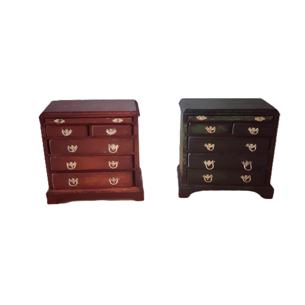 Miniatyrmöbel: Bachelor chest - 1700-tals resegarderob