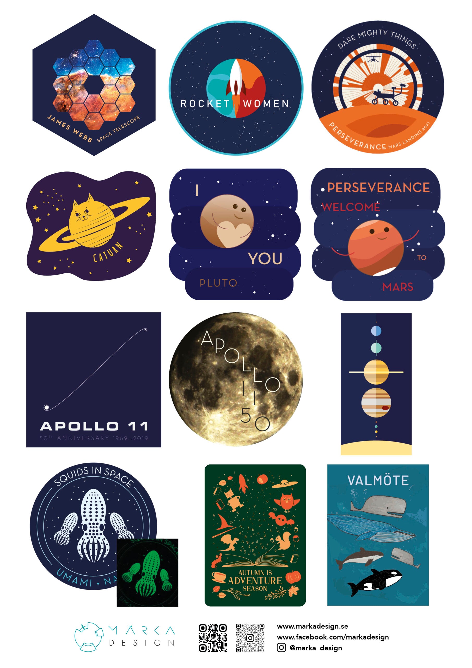 Klistermärke (1 st), rymdfärder, för RE:CRAFTED, ERBJUDANDE