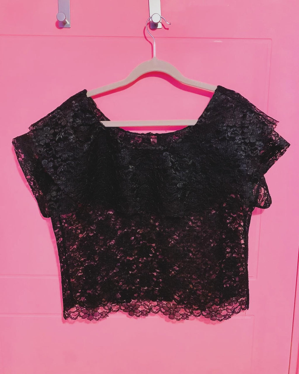 Dahlia - Svart spetstopp