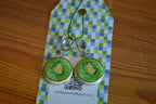 Broderade örhängen Kiwi