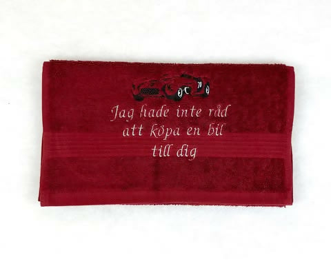 Frottéhandduk med bil