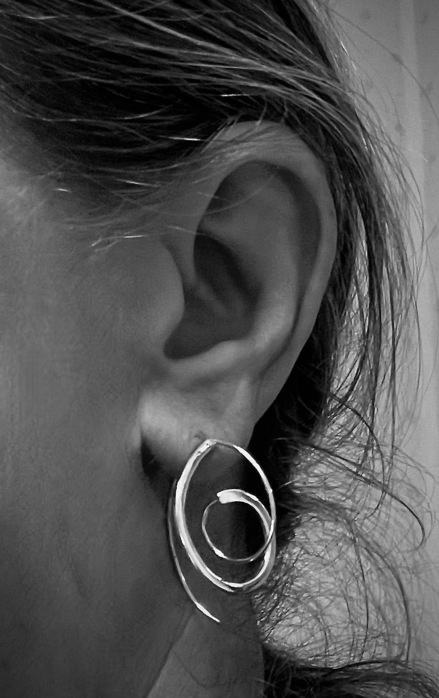 Örhängen "Sfär", silver 925