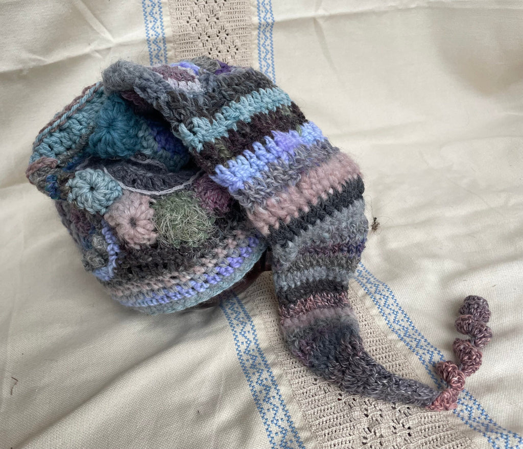 Winifred, crocheted stocking cap