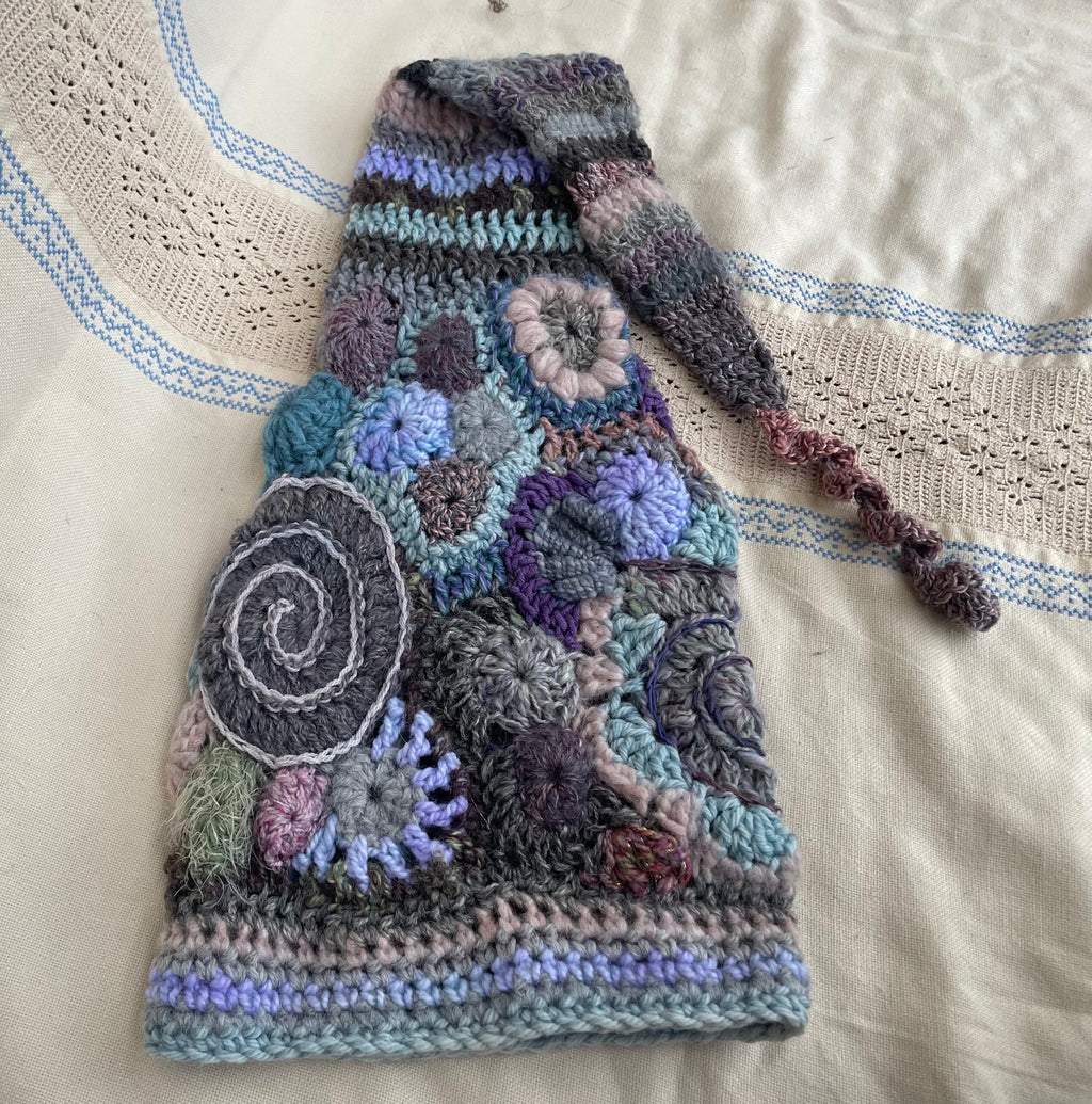 Winifred, crocheted stocking cap