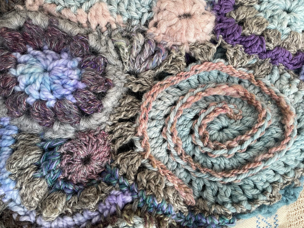 Winifred, crocheted stocking cap