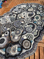 Frosty Field, crocheted blanket