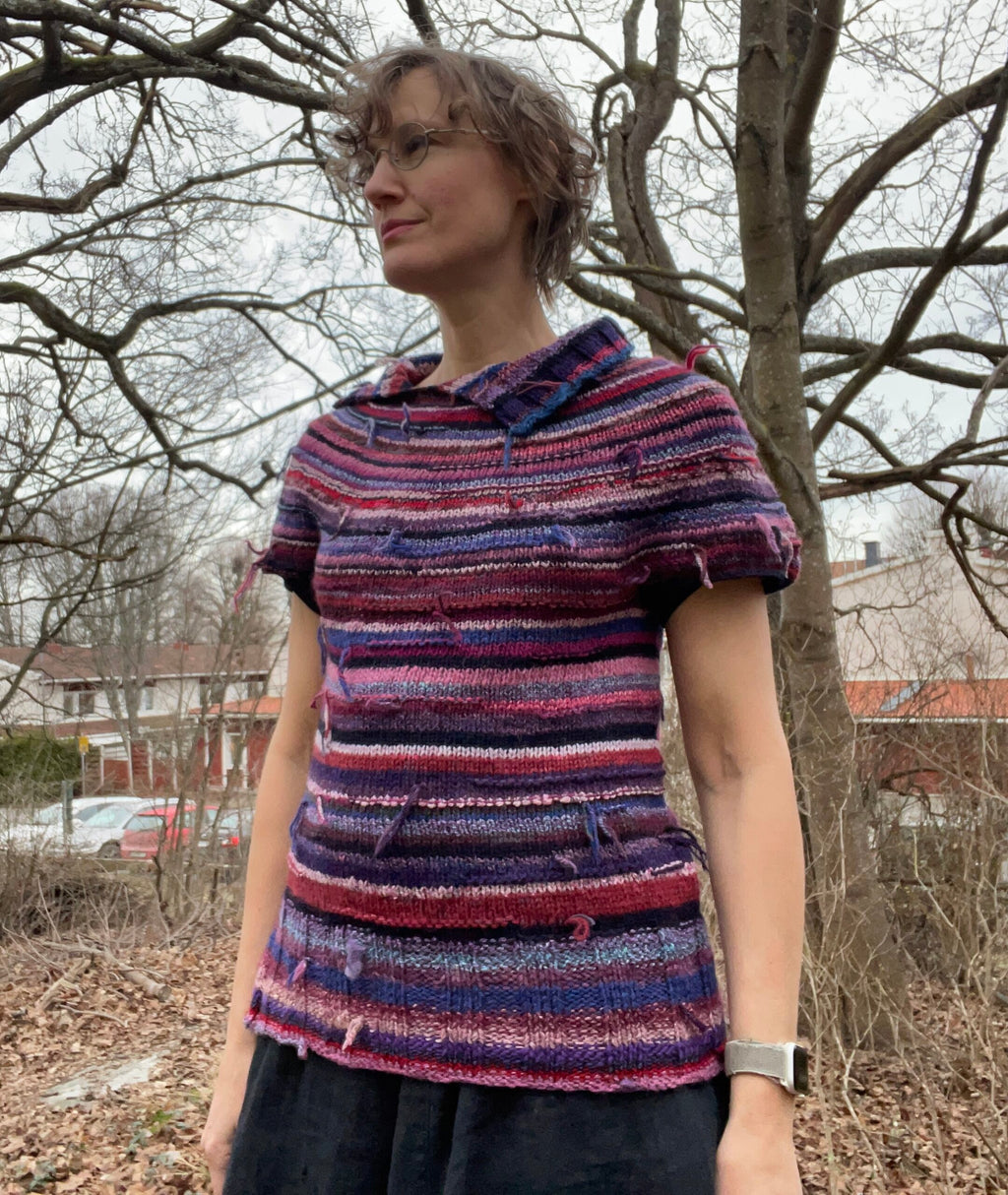 Loose Ends, handknit sweater