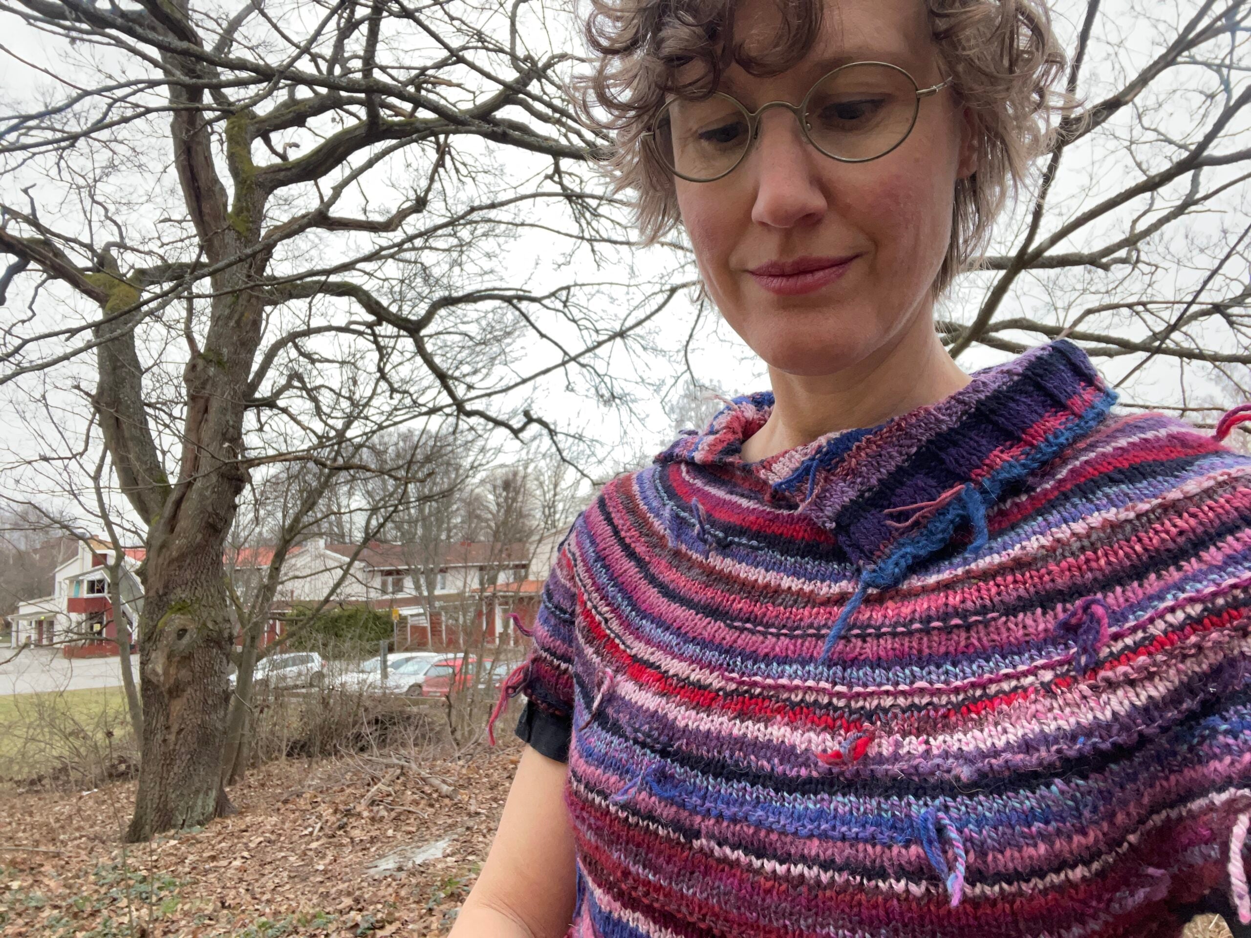 Loose Ends, handknit sweater