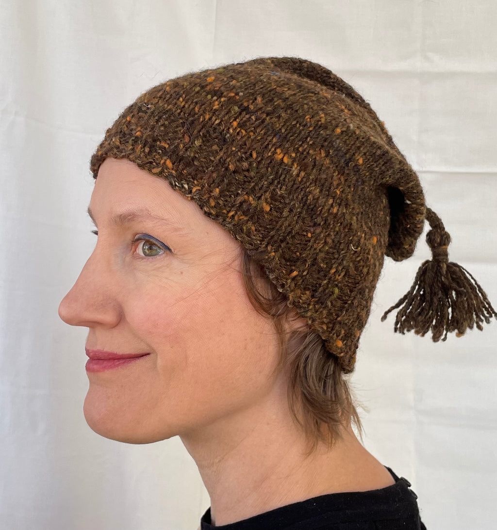 Brown Tweedy stocking cap
