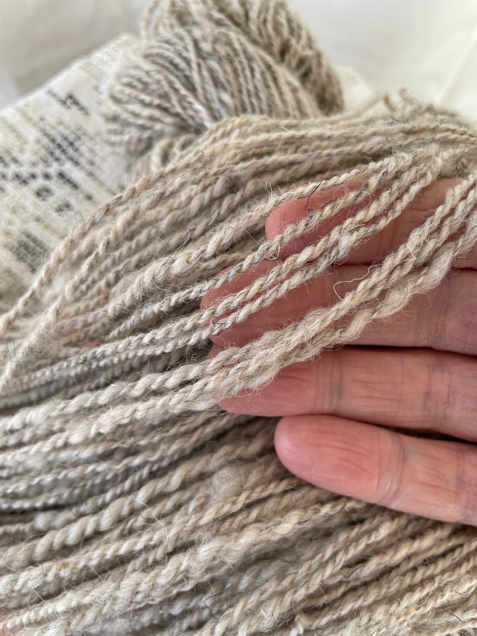 Late Snow, handspun yarn