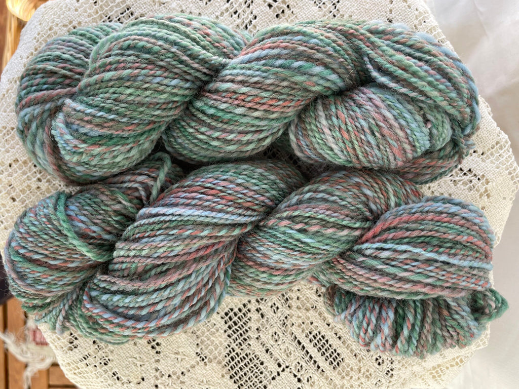 Handspun yarn from painted roving