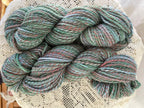 Handspun yarn from painted roving