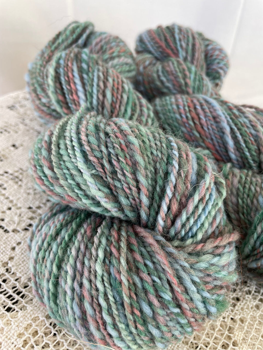 Handspun yarn from painted roving