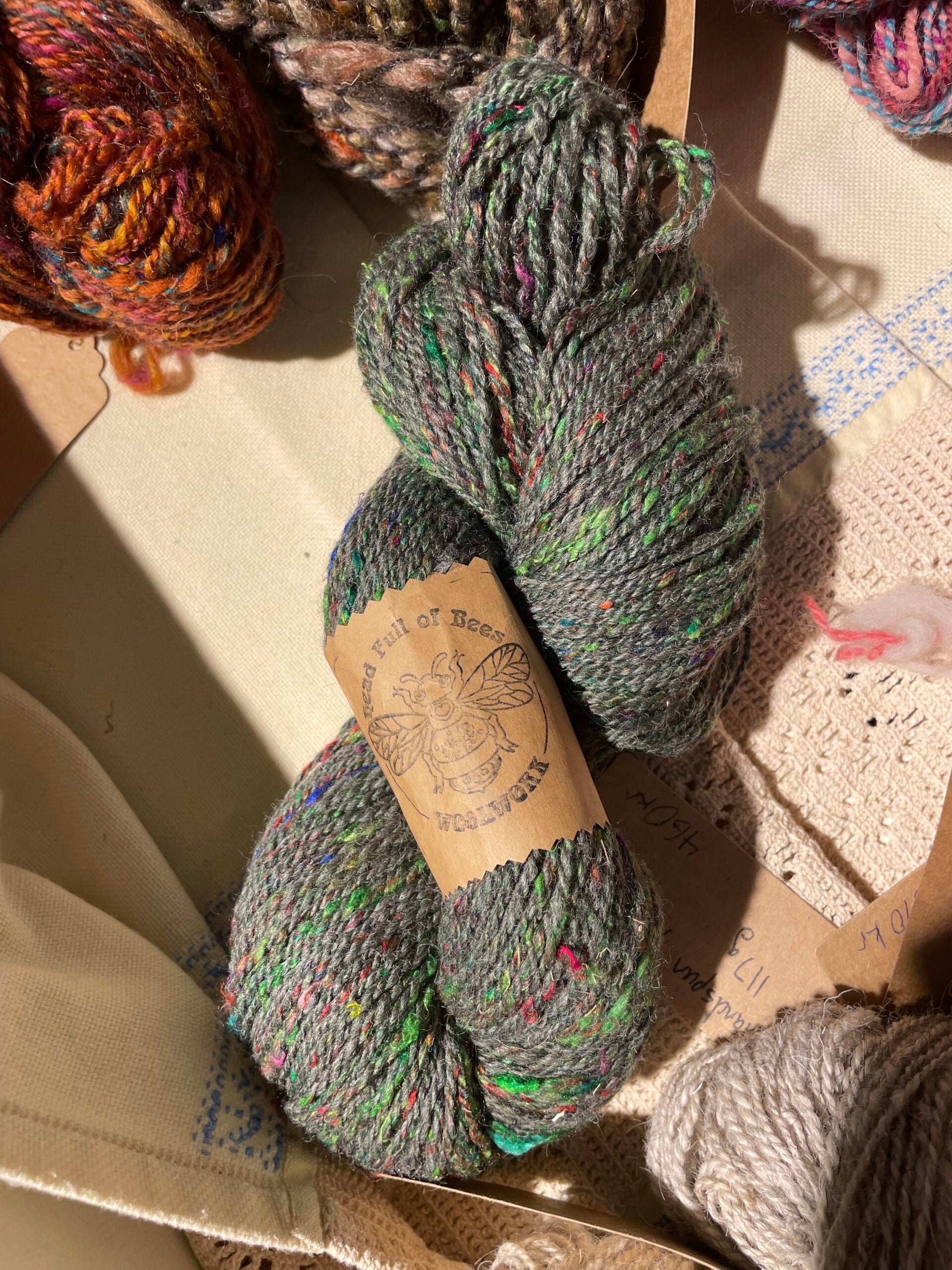 Green blended yarn