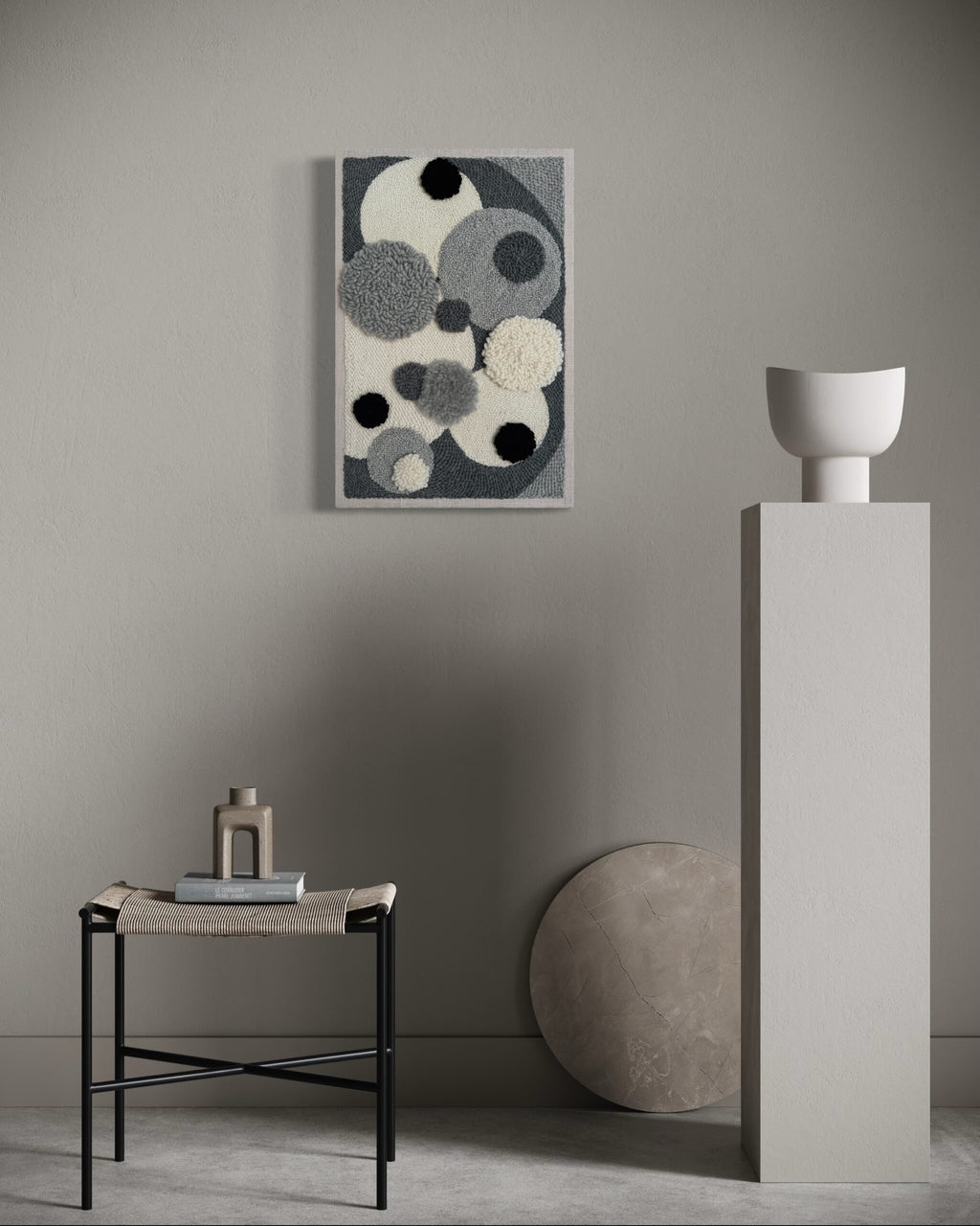 Minimalistisk texturerat väggdekor