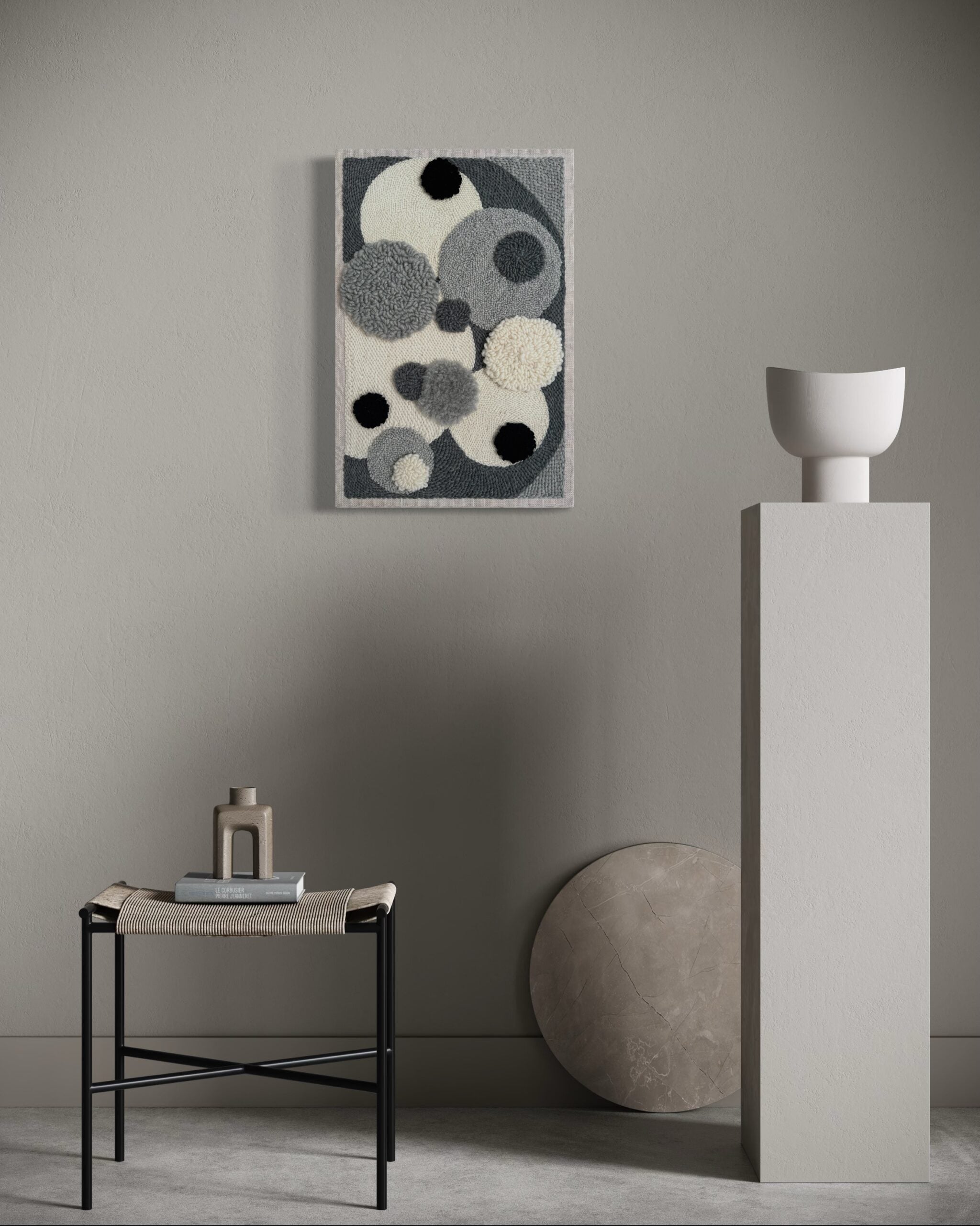 Minimalistisk texturerat väggdekor