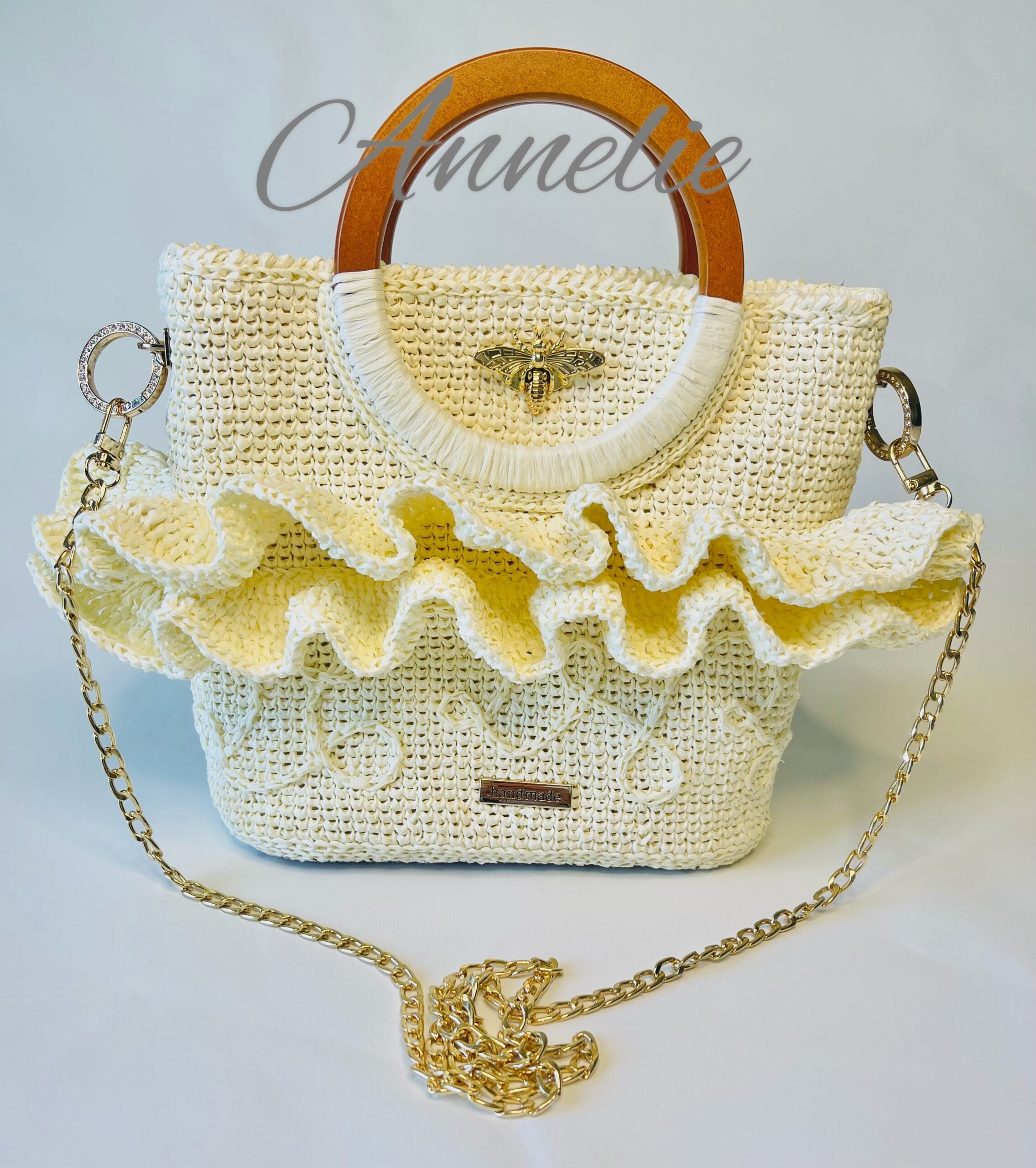 Exklusiv virkad väska