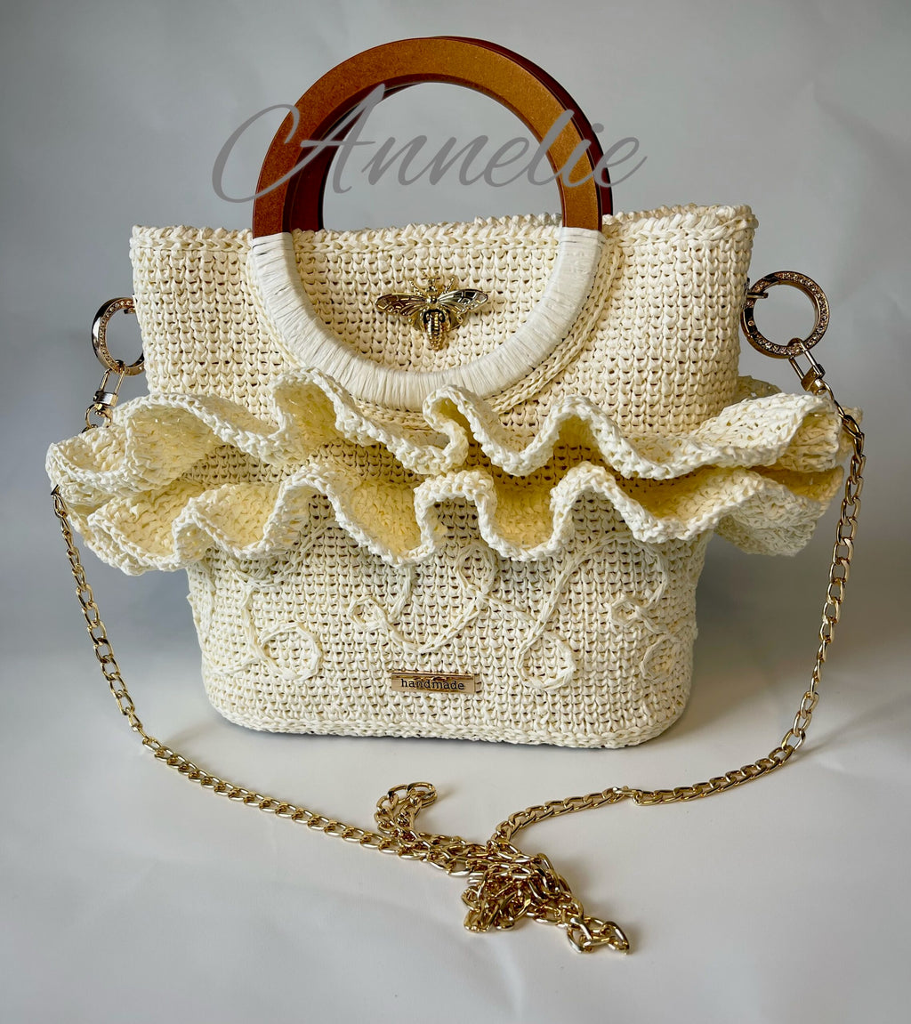 Exklusiv virkad väska