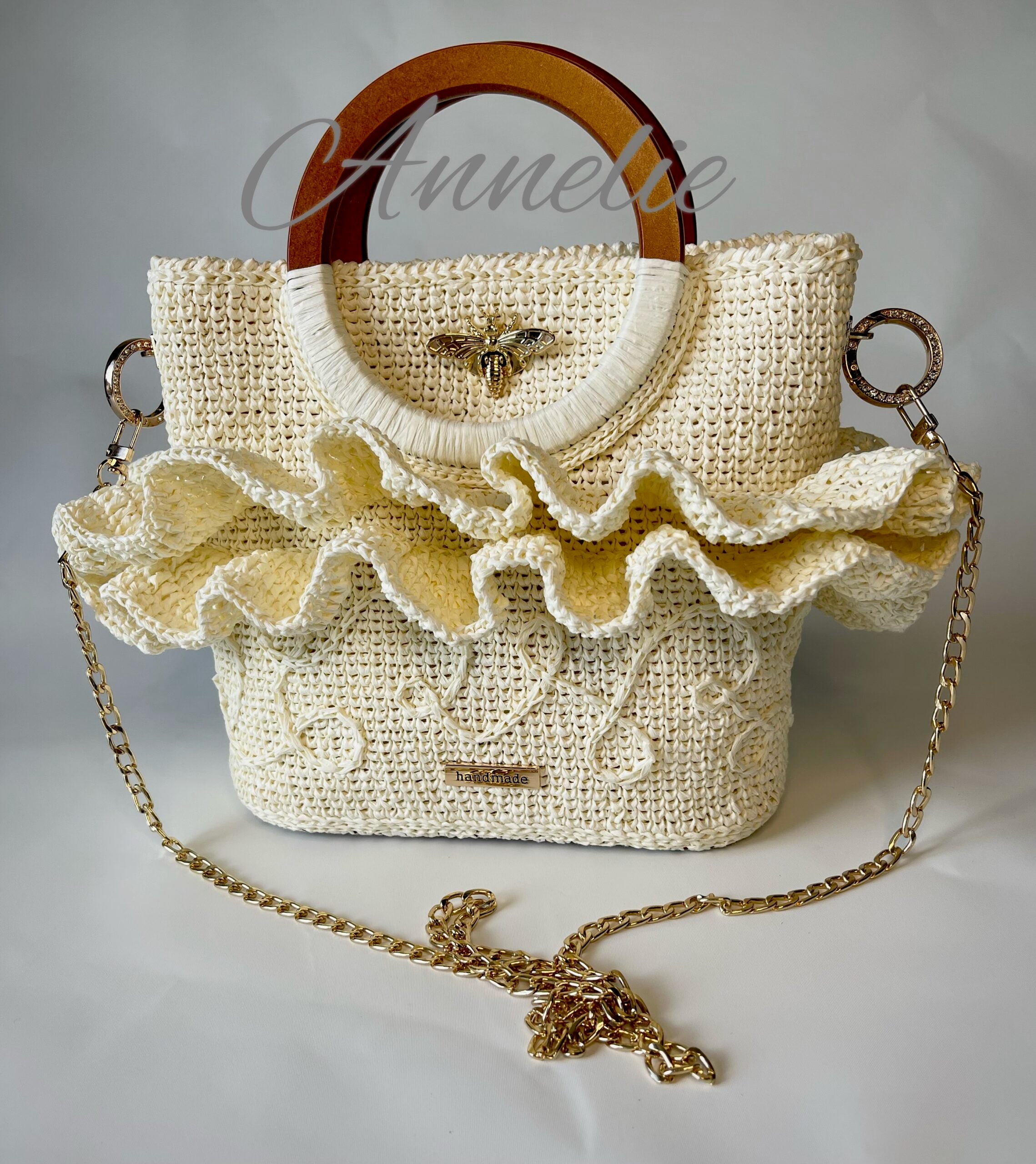 Exklusiv virkad väska