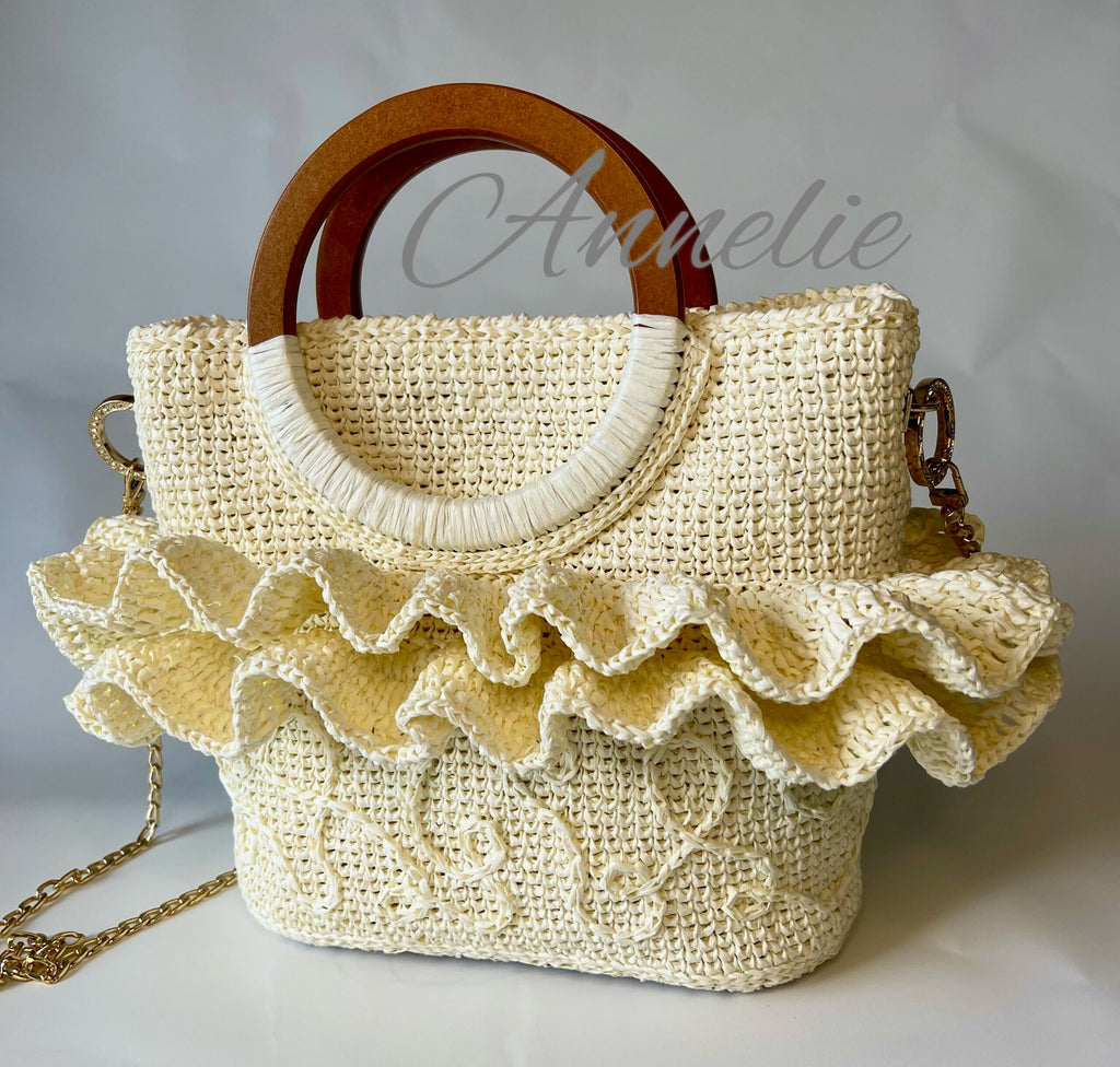 Exklusiv virkad väska