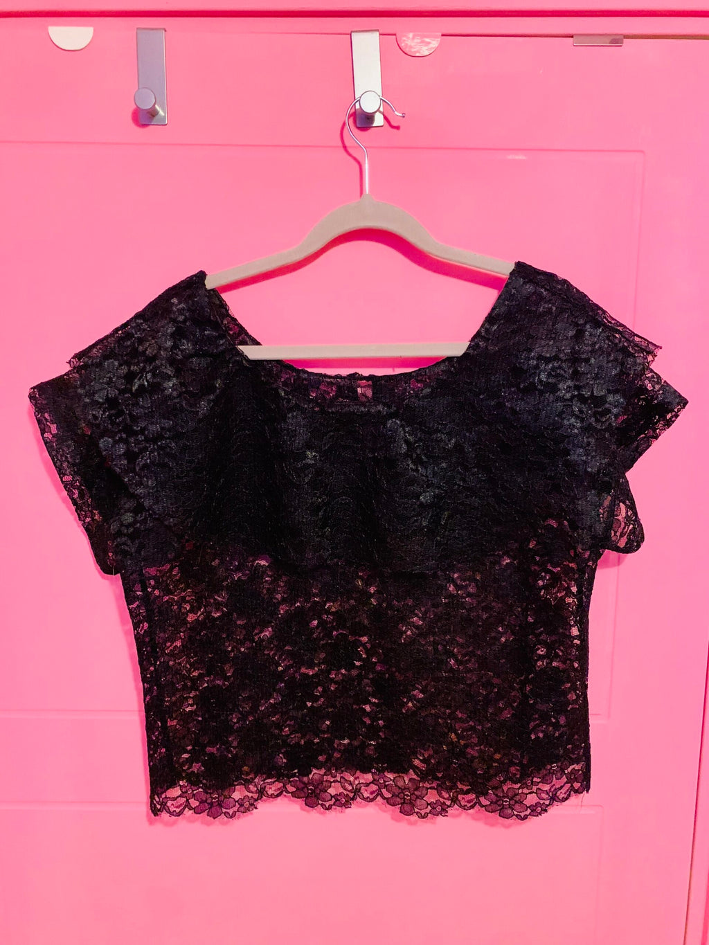 Dahlia - Svart spetstopp