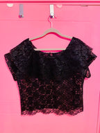 Dahlia - Svart spetstopp