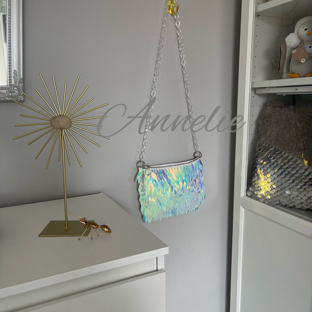 Paljettväska handgjord