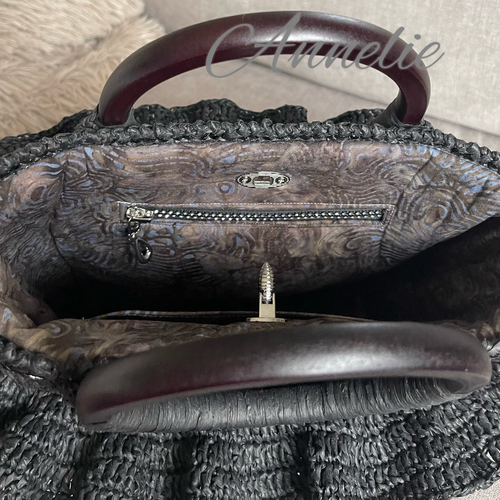 Virkad exklusiv handväska