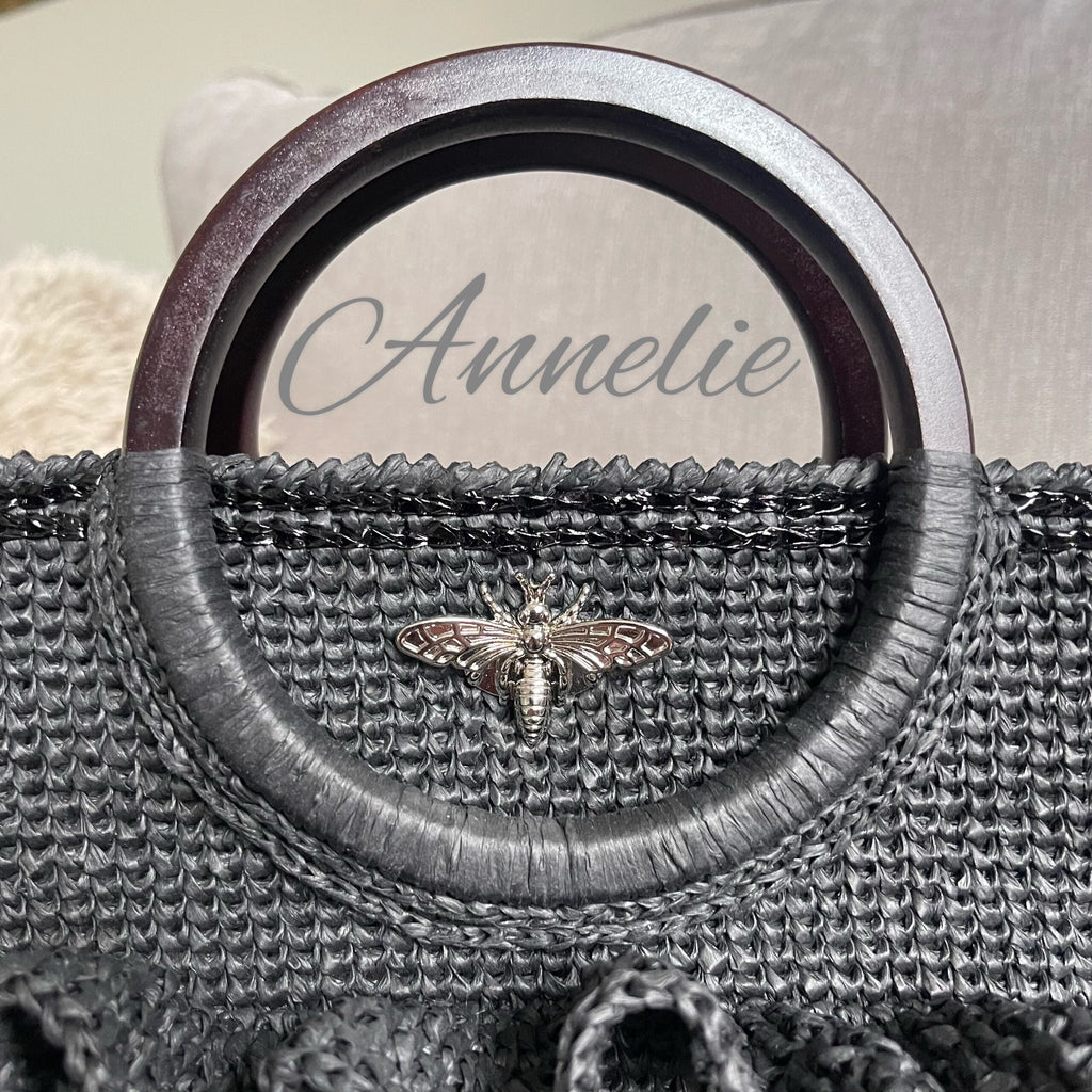 Virkad exklusiv handväska