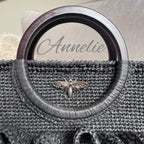 Virkad exklusiv handväska