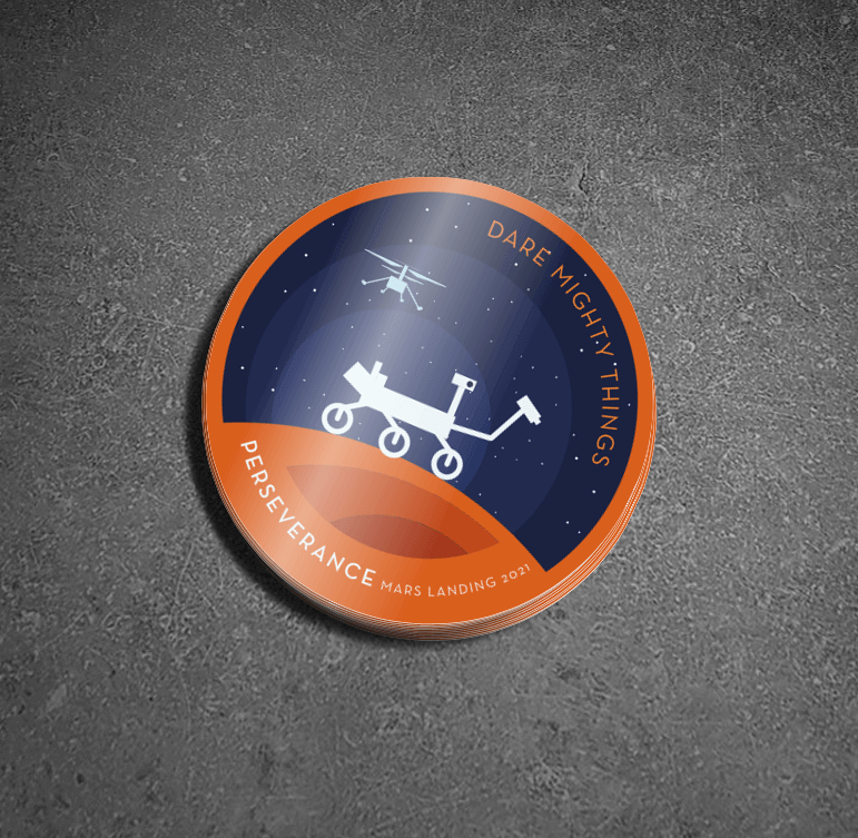 Klistermärke, Mars Perseverance Night on Mars