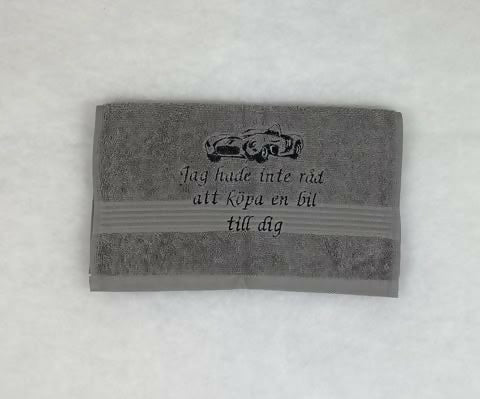 Frottéhandduk med bil