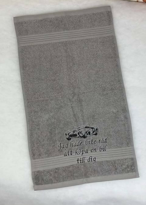Frottéhandduk med bil