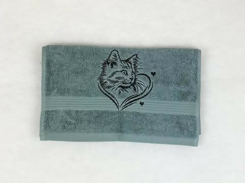 Frottéhandduk med katthuvud