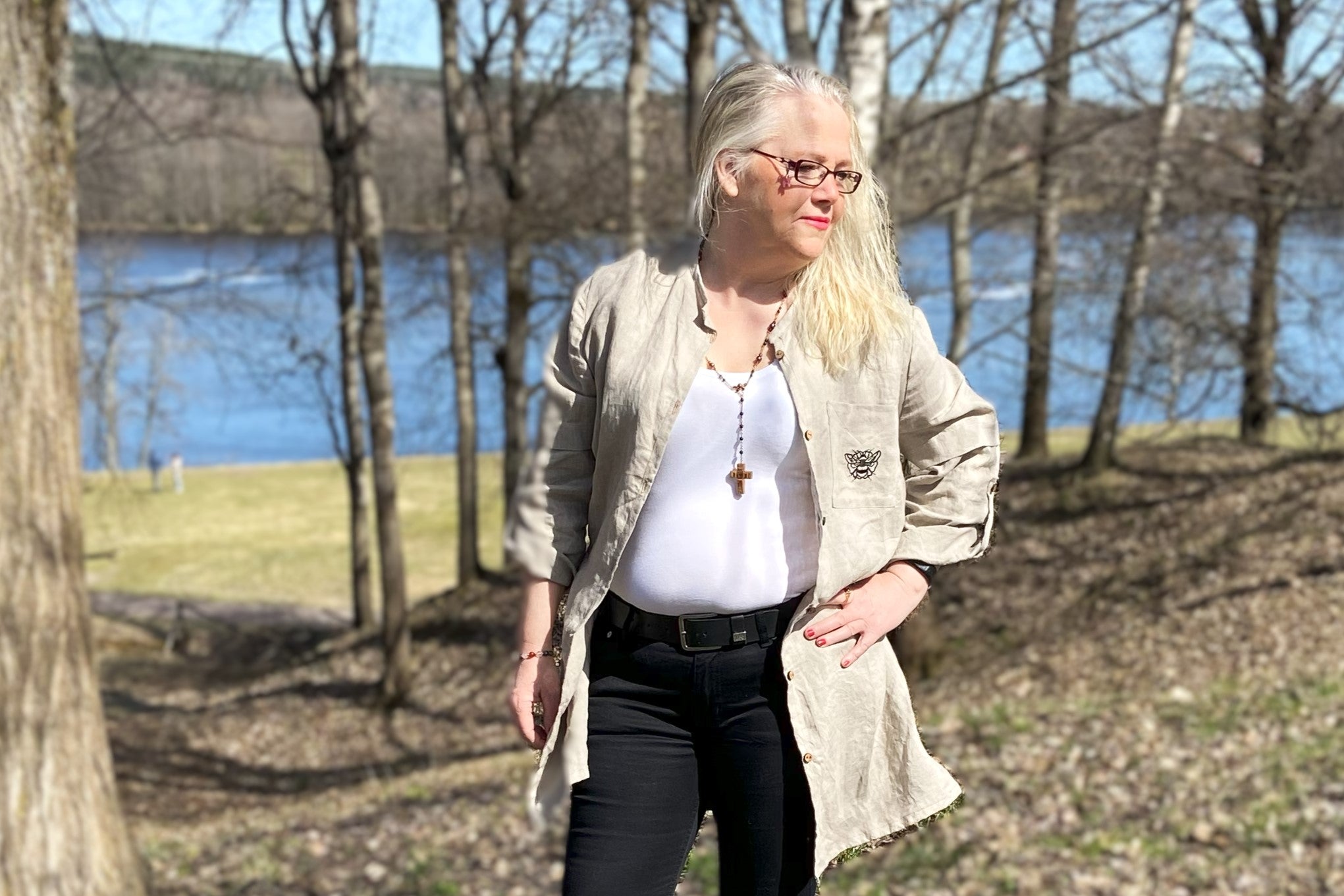 Malva, skjortklänning i linnetyg.