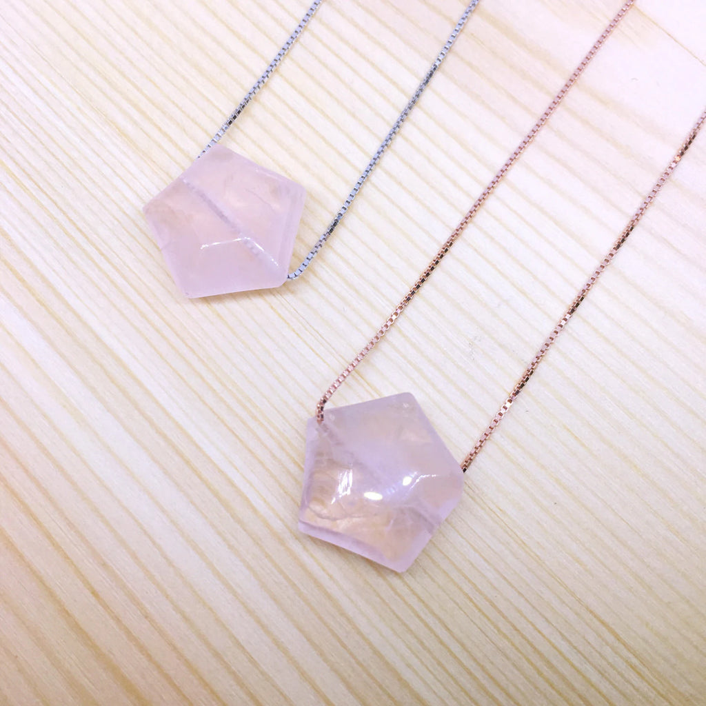 Minimalist Gemstone Necklace - Sterling Silver chain