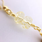 "DELPHI" Short Gemstone Rosary Necklace, with Citrine, Black Onyx, Carnelian, &amp; Tiger's Eye