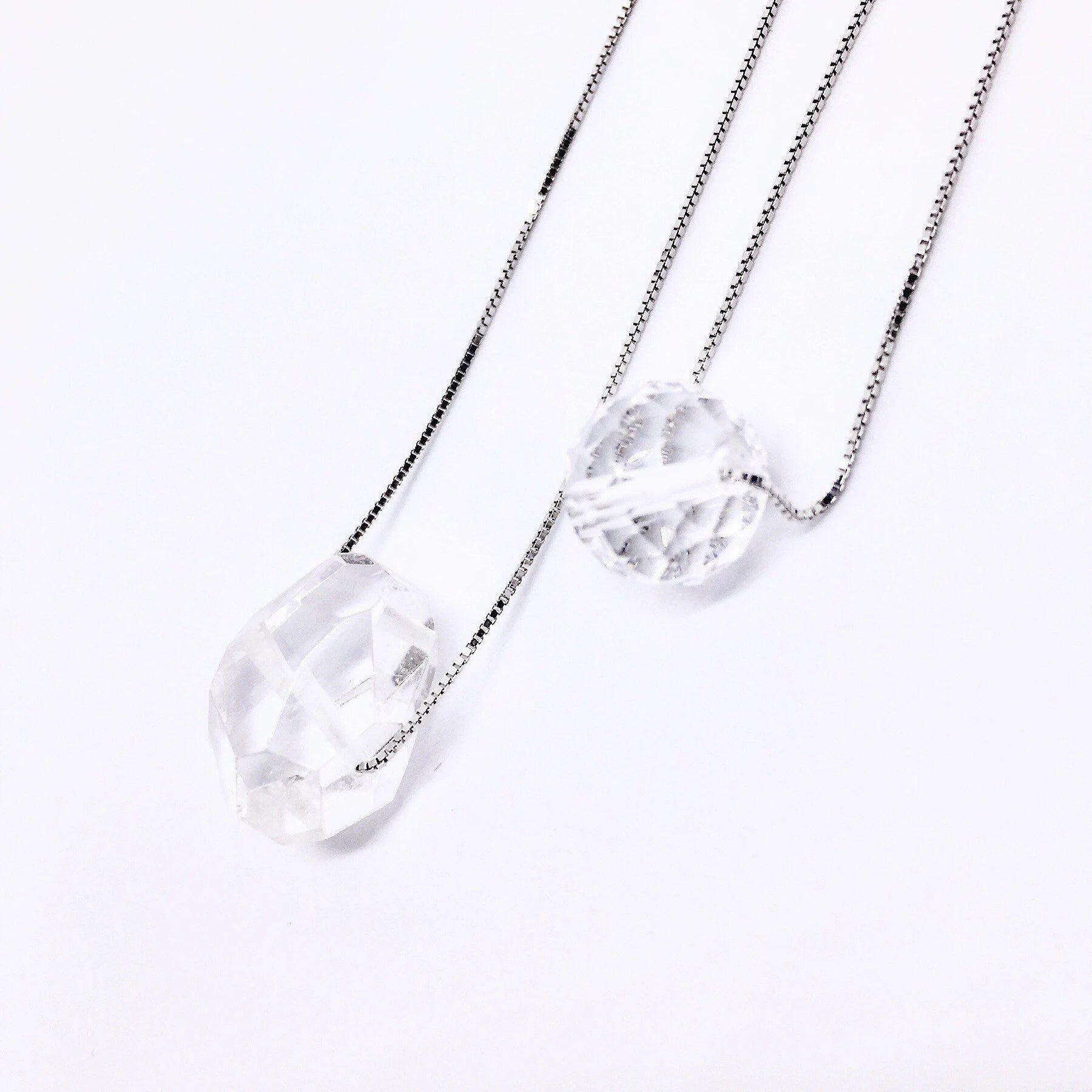 Minimalist Gemstone Necklace - Sterling Silver chain