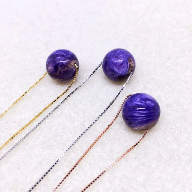 Minimalist Premium Gemstone Necklace - Sterling Silver chain