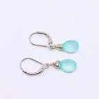 Small Hydro Quartz Sterling Silver Earrings