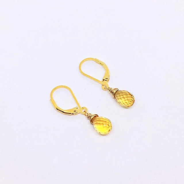 AAA Citrine Sterling Silver Earrings