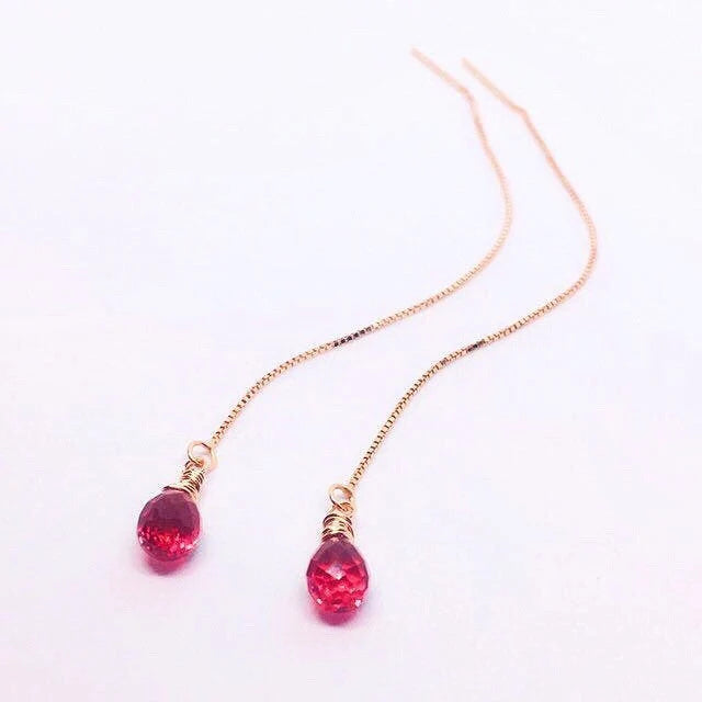 Small Hydro Quartz Sterling Silver Earrings